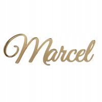 Topper dekoracja na bok tortu IMIĘ na tort dekor z imieniem złote lustro