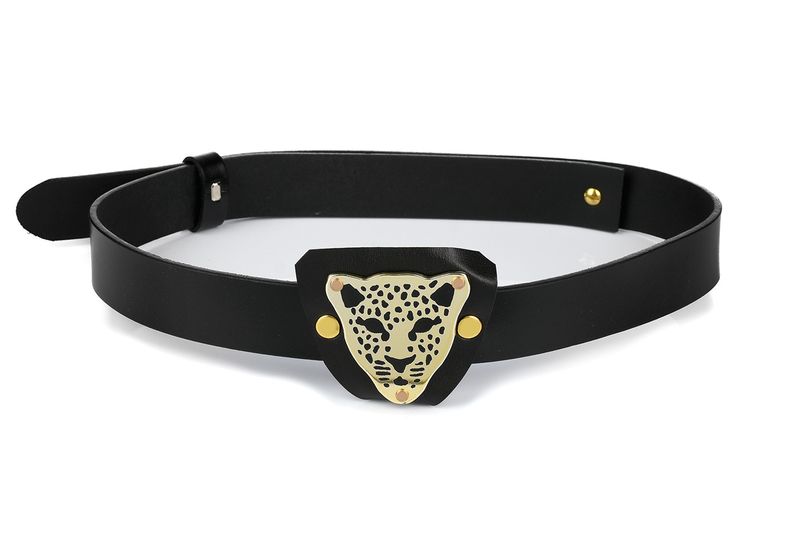 Beltimore Skórzany Damski Pasek Do Spodni 2,3 Cm Czarny A94 zdjęcie 3