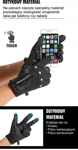 Rękawice Górskie Softshell Narty Rower Touch XXL na Arena.pl