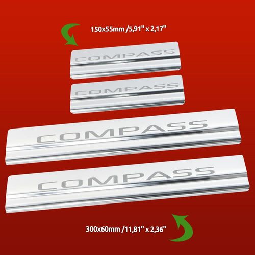 Listwa progowa JEEP COMPASS MK1 Stal nierdzewna 304 połysk 4szt na Arena.pl