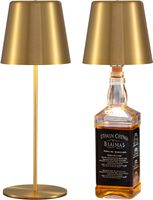 Lampy do butelek VISDANFO 2 szt. LED bezprzewodowa dotykowa złota 4000 mAh