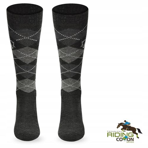 Klasyczne podkolanówki jeździeckie w romby SPDJ na Arena.pl