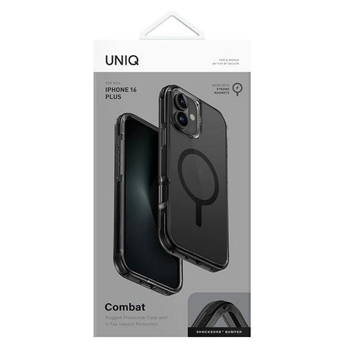 UNIQ etui Combat iPhone 16 Plus 6.7"Magclick Charging czarny/carbon black na Arena.pl