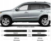Hyundai Santa Fe 07-12 Listwy CZARNE Boczne Drzwi