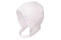 Jamiks Eurydyka bonetka dla dziewczynki chrzest biała 42-44