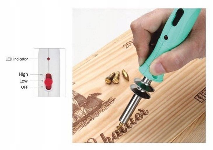 Lutownica Wypalarka do Drewna Pirograf do Skóry zdjęcie 3