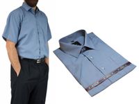 Popielata duża bawełniana koszula męska 51/52 - 7XL