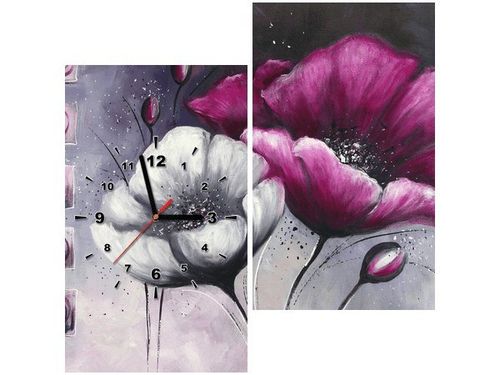 60X60CM ZEGAR MALOWANE MAKI OBRAZ DREWNO ŚCIAN KWADRAT na Arena.pl