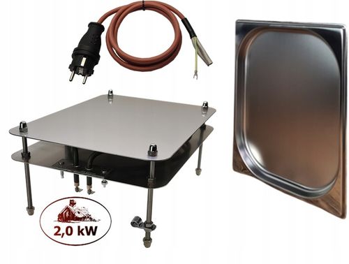 Grzałka do wędzarni 2,0 kW komplet taca + przewód na Arena.pl