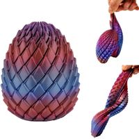 Smocze JAJO 3D druk ruchome sensoryczne figurka gadżet 7,5 cm B-3225