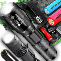 ZESTAW 2X LATARKA TAKTYCZNA LED XM-L ZOOM + ETUI