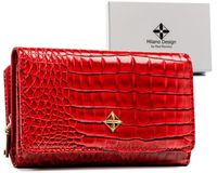 portfel damski ze skóry ekologicznej zamykany na zatrzask - milano design