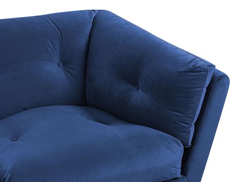 Sofa 3-osobowa welurowa niebieska LENVIK na Arena.pl