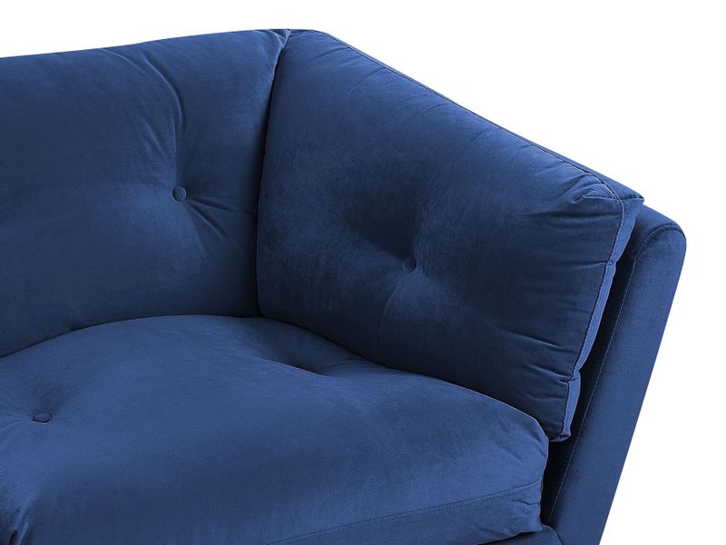 Sofa 3-osobowa welurowa niebieska LENVIK zdjęcie 6
