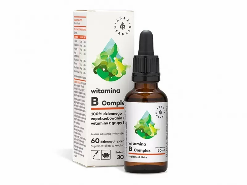 Witamina B Complex Krople 30ml Aura Herbals zdjęcie 1