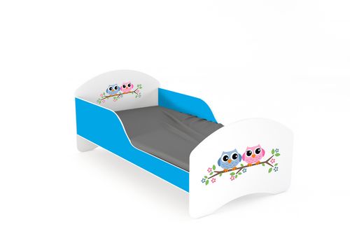 Łóżko dziecięce LEO2 160x70 biało-niebieskie na Arena.pl