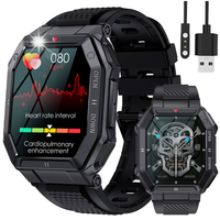 SMARTWATCH ZEGAREK MĘSKI MILITARNY WODOODPORNY PL MENU ROZMOWY WIELOFUNKCJA
