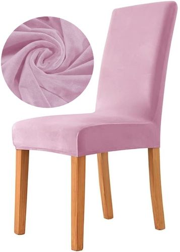 POKROWIEC NA KRZESŁO WELUR PREMIUM AKSAMIT ELASTYCZNY JASNY RÓŻ na Arena.pl