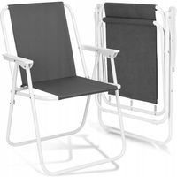 KRZESŁO OGRODOWE TURYSTYCZNE SKŁADANE BALKONOWE PLAŻOWE WĘDKARSKIE 73CM