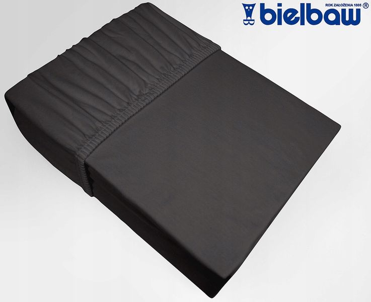 Prześcieradło Jersey z gumką 120x200 Bielbaw c.popiel zdjęcie 2