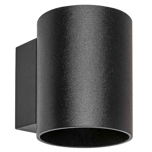Minimalistyczna LAMPA ścienna KAUNAS 7020 Rabalux okrągły kinkiet metalowy do salonu czarny na Arena.pl