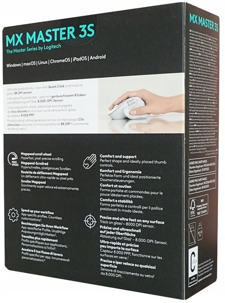 Myszka Mysz Bezprzewodowa Bluetooth Logitech MX Master 3s do PC Mac Laptopa zdjęcie 3