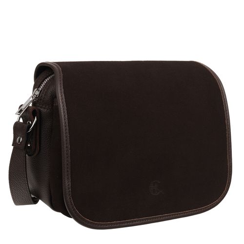 Brązowa torebka damska ze skóry licowej i zamszu Canaletto TD624s19-348 na Arena.pl