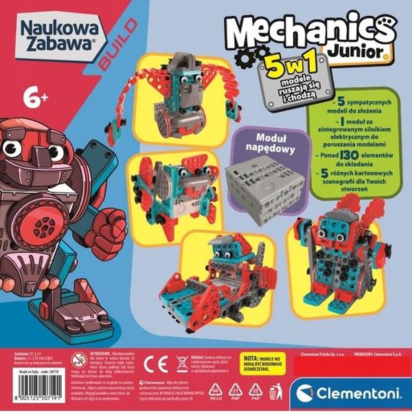 Clementoni Mechanika Junior Robot 5w1 50719 zdjęcie 6