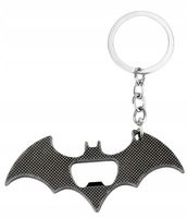 Breloczek Otwieracz do butelek grafitowy Logotyp Batman Nietoperz z Gotham
