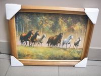 obraz w drewnianej ramie 30x40 konie 7768