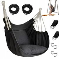 HUŚTAWKA WISZĄCA HAMAK SILNE WSPARCIE TKANINA BAWEŁNIANA DO TARAS