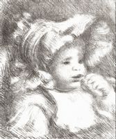 Child with a Biscuit, Pierre-Auguste Renoir - plakat 70x100 cm