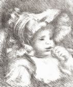 Child with a Biscuit, Pierre-Auguste Renoir - plakat 60x80 cm
