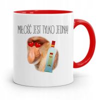 Kubek Czerwony Nosacz Janusz Miłość Jest Tylko Z Nadrukiem Ze Zdjęciem