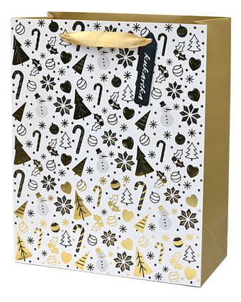 Torebka świąteczna biała - Bałwanek - M zdjęcie 1