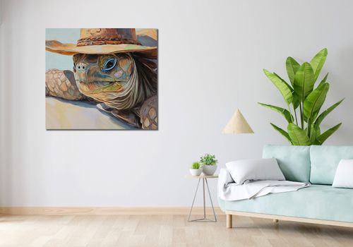 Obraz 100x90cm Żółwi Kapelusznik na Arena.pl