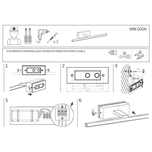 Kinkiet galeryjka Van Gogh 10285 Nowodvorski LED 13W 3000K listwa czarny na Arena.pl