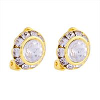 Klipsy czeskie crystal złote