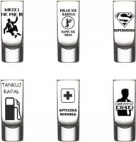 śmieszne Kieliszki z grawerem PREZENT na imieniny