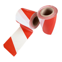 TAŚMA OSTRZEGAWCZA TO 80mm/100m ODGRODZENIOWA CZERWONO-BIAŁA 1-STR NADRUK