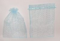 torebka z materiału 30x19 cm niebieska 12szt.   tort-0050błękit 2279