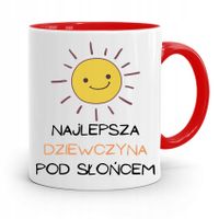 Kubek Czerwony Dla Dziewczyny Najlepsza Dziewczyna Z Nadrukiem Ze Zdjęciem