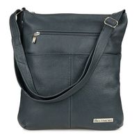 Granatowa Torebka Skórzana Damska Listonoszka Skóra Beltimore A4 934