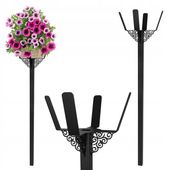 Kwietnik OGRODOWY Metalowy KWIETNIKi czarny 120CM