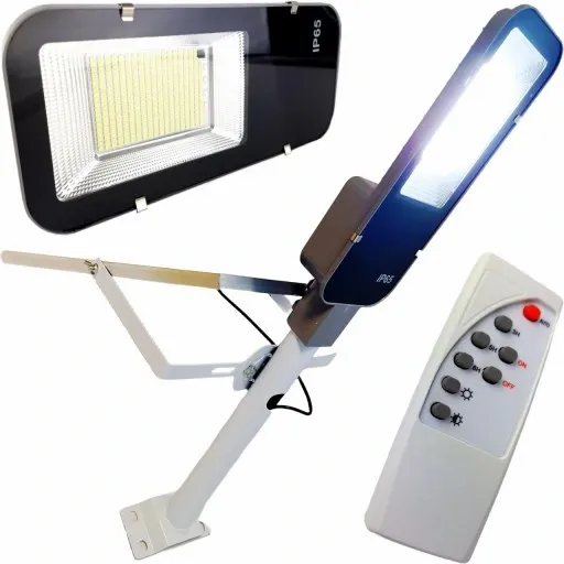 Mocna lampa solarna uliczna 358 LED PANEL SOLARNY+UCHWYT IP65 7000K PILOT zdjęcie 8