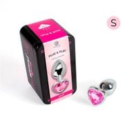 pink heart metal butt plug s