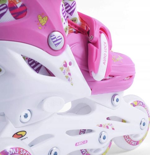 2W1 WROTKO-ROLKI WROTKI ŁYŻWOROLKI REGULOWANE COMBO HEARTS r 26-29 na Arena.pl