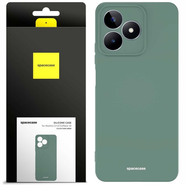 Spacecase Silicone Case Realme C51/C53/Note 50 dark green zdjęcie 1