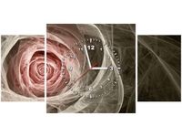 80X40CM ZEGAR RÓŻA KTALNA JASNY RÓŻ OBRAZ DRUK