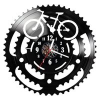 Zegar ścienny z płyty winylowej Rower 416.14
